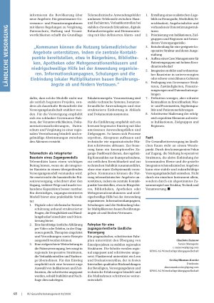 Vorschauseite 3: Gesundheitsversorgung im ländlichen Raum Strukturelle Herausforderungen und integrierte Lösungsansätze