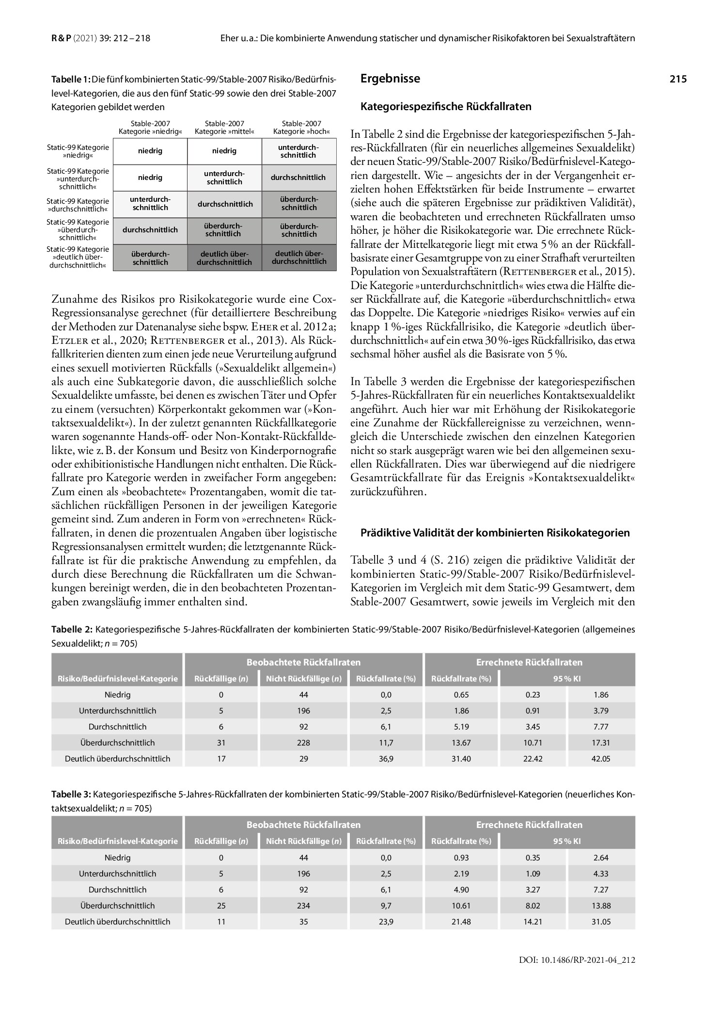 Vorschauseite 4: Die kombinierte Anwendung statischer und dynamischer Risikofaktoren bei Sexualstraftätern