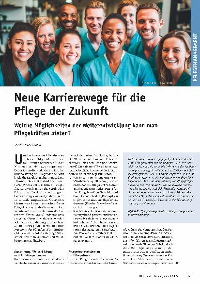 Vorschauseite 1: Neue Karrierewege für die Pflege der Zukunft