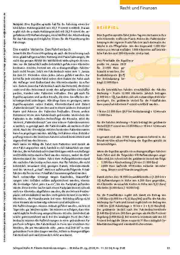 Vorschauseite 2: Pkw im Betriebsvermögen: Ein-Prozent-Regelung oder Fahrtenbuch?
