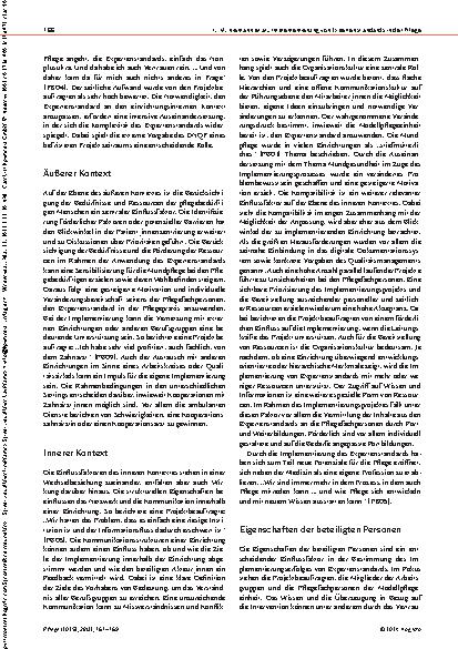 Vorschauseite 6: Einflussfaktoren bei der Implementierung von Expertenstandards in der Pflege