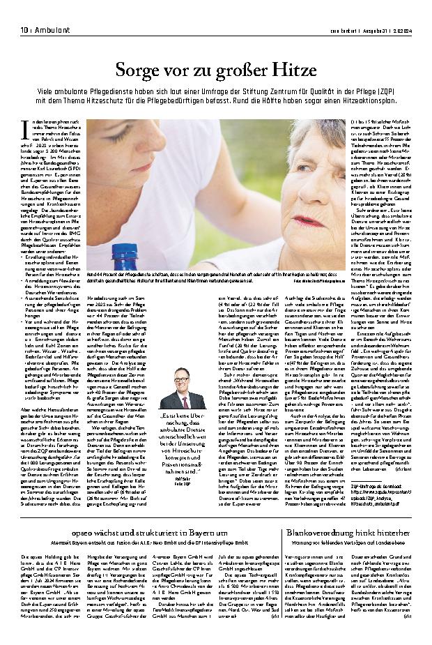 Vorschauseite 1: Sorge vor zu großer Hitze