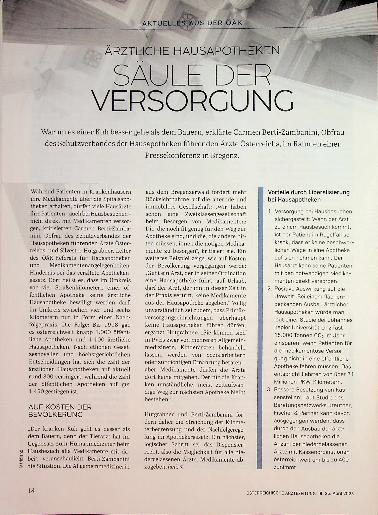 Vorschauseite 1: Ärztliche Hausapotheken Säule der Versorgung