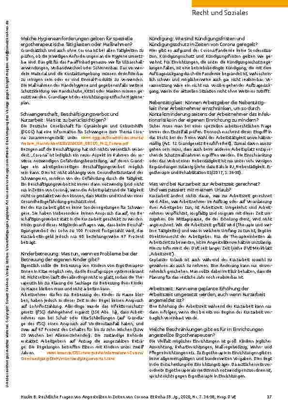 Vorschauseite 2: Rechtliche Fragen von Angestellten in Zeiten von Corona