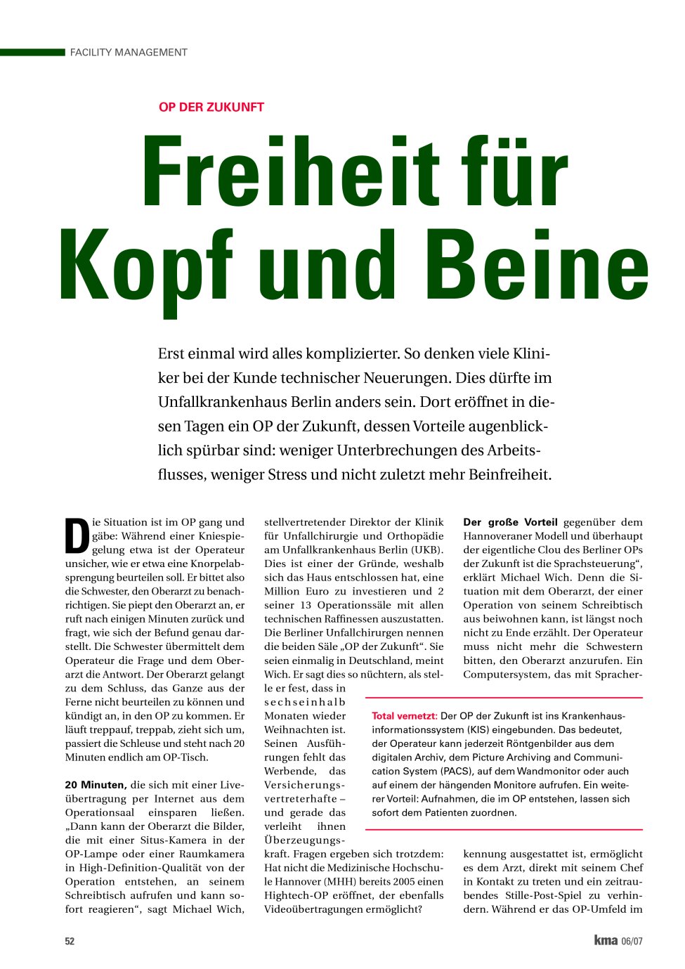 Vorschauseite 1: Freiheit für Kopf und Beine