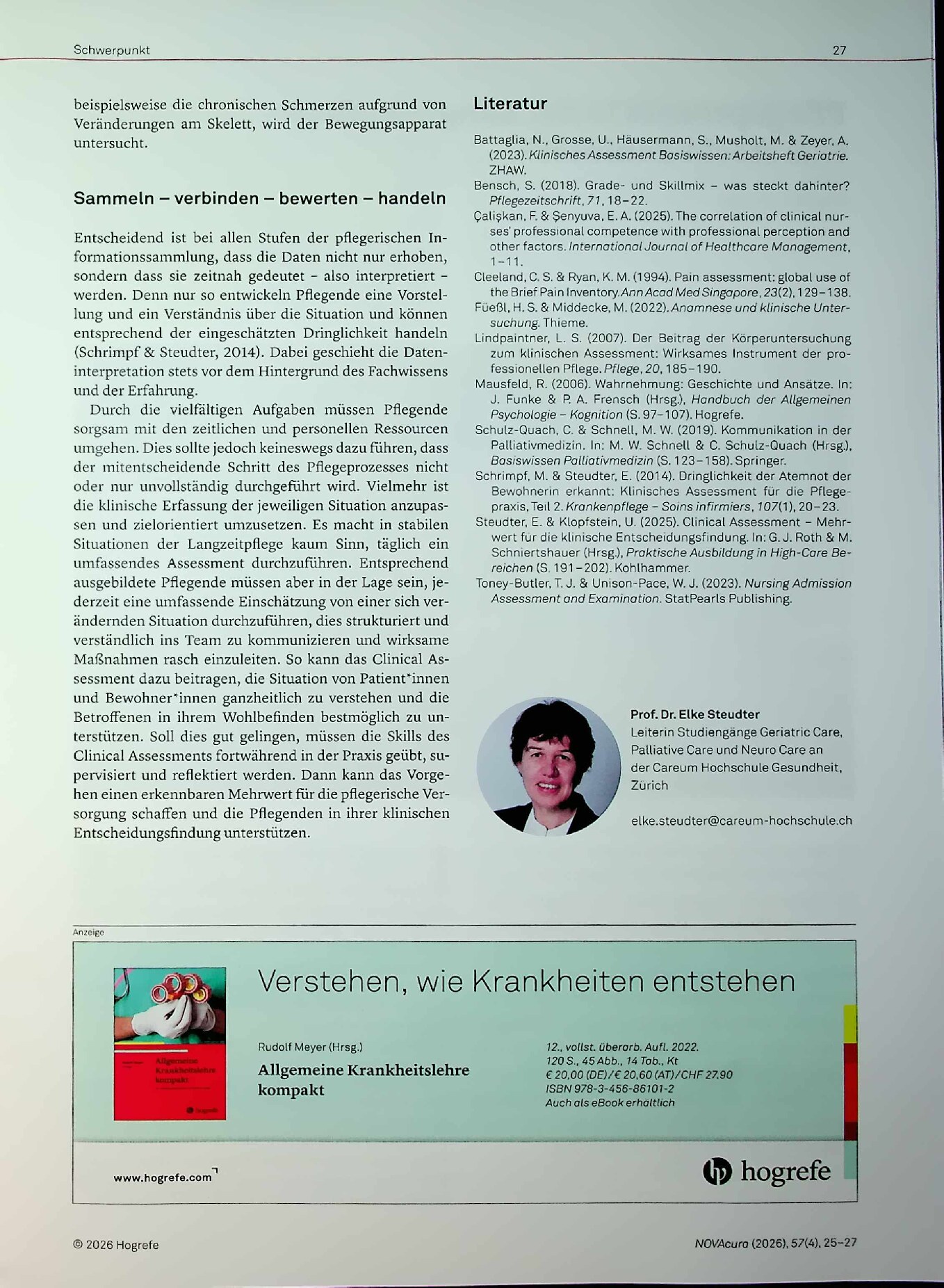 Vorschauseite 3: Wahrnehmen und Deuten im klinischen Assessment
