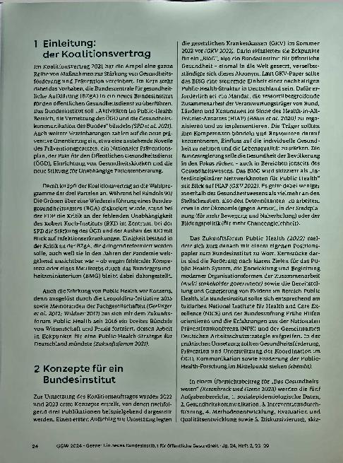 Vorschauseite 2: Ein neues Bundesinstitut für öffentliche Gesundheit - mehr als eine Frage des Namens
