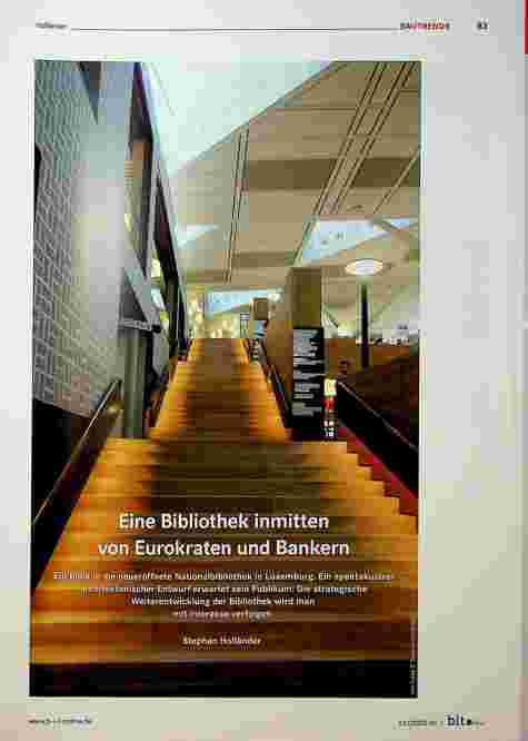 Vorschauseite 1: Eine Bibliothek inmitten von Bürokraten und Bankern