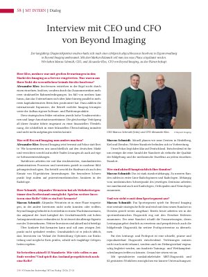 Vorschauseite 1: Interview mit CEO und CFO von Beyond Imaging