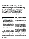 Vorschauseite 1: Qualitätsbeurteilung in der Langzeitpflege – ein Neuanfang