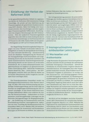 Vorschauseite 2: Renaissance der Selbstbeteiligung: die Kontaktpauschale