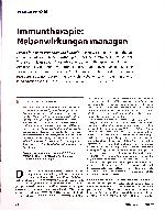 Vorschauseite 1: Immuntherapie: Nebenwirkungen managen