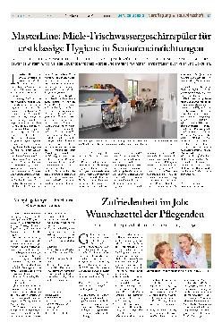 Vorschauseite 1: MasterLine: Miele-Frischwassergeschirrspüler für erstklassige Hygiene in Senioreneinrichtungen