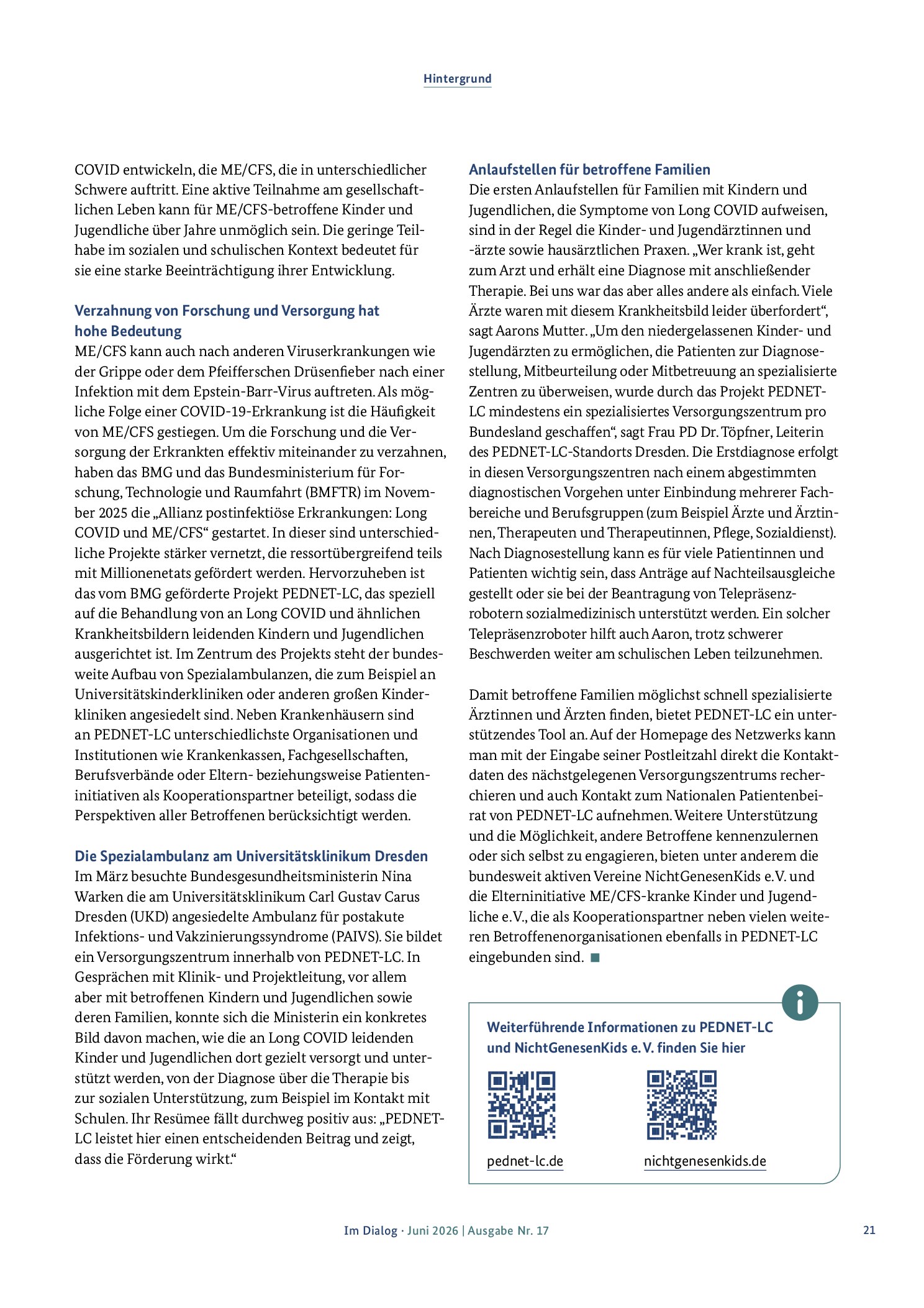 Vorschauseite 2: Long COVID und ME/CFS besser verstehen