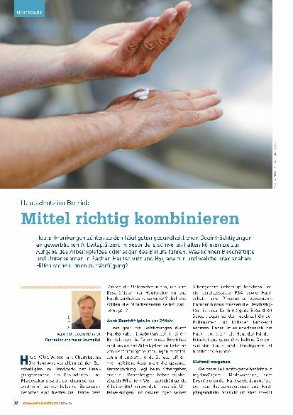 Vorschauseite 1: Hautschutz im Betrieb richtig kombinieren