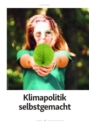 Vorschauseite 1: Klimapolitik selbstgemacht