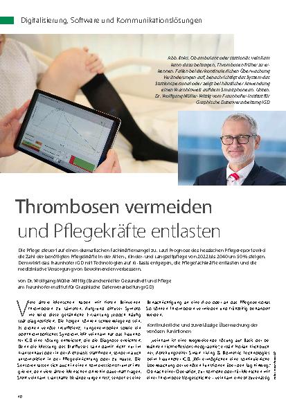 Vorschauseite 1: Thrombosen vermeiden und Pflegekräfte entlasten