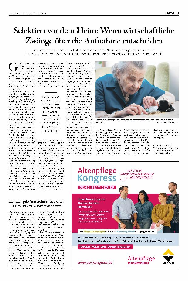 Vorschauseite 1: Selektion vor dem Heim: Wenn wirtschaftliche Zwänge über die Aufnahme entscheiden