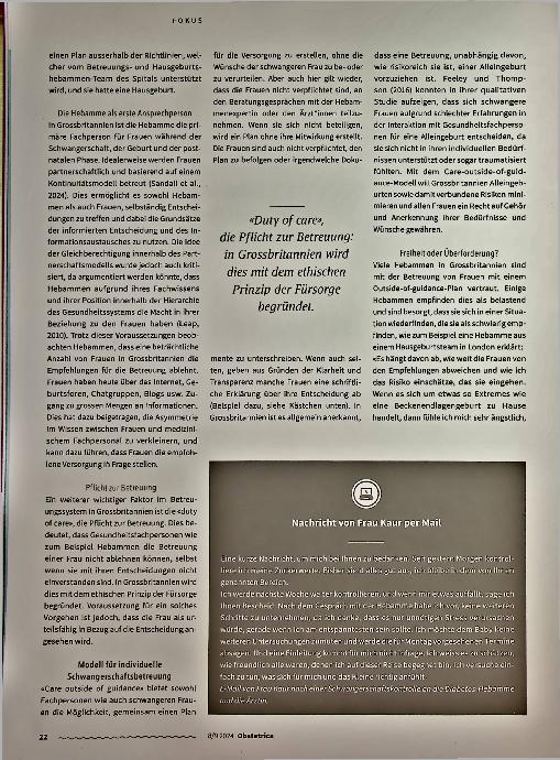 Vorschauseite 3: "Care outside of guidance" - trotz Ablehnung betreuen