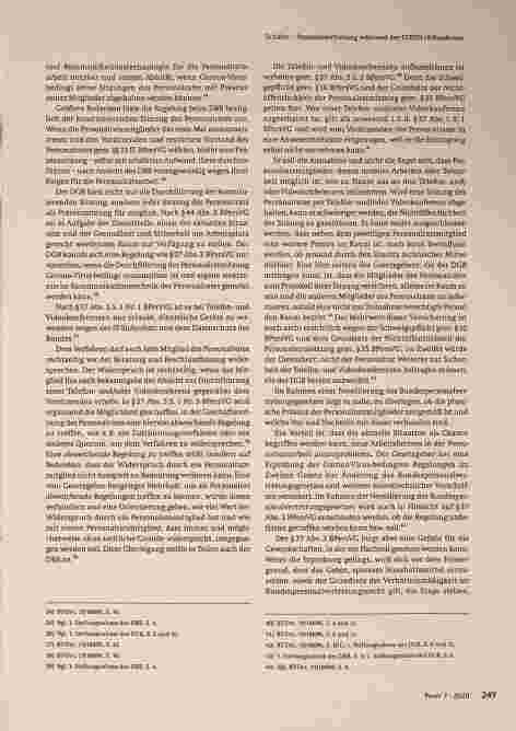 Vorschauseite 6: Verhindert die Sicherstellung der Personalvertretung und Mitbestimmung im öffentlichen Dienst während der COVID-19-Pandemie eine Modernisierung des Bundespersonalvertretungsrechts?