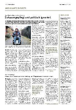 Vorschauseite 1: Zuhause gepflegt und politisch ignoriert