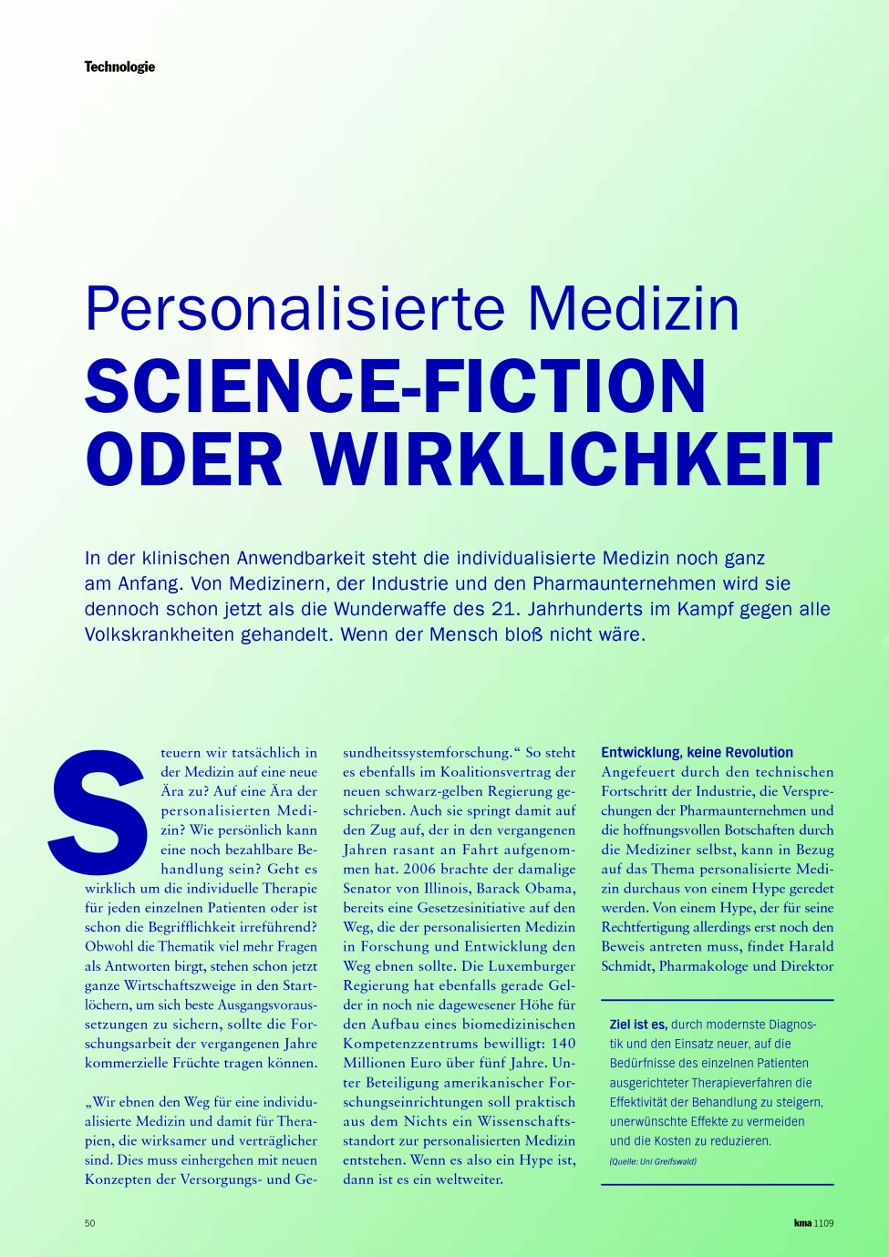 Vorschauseite 1: Science-Fiction oder Wirklichkeit