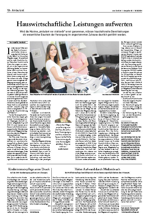 Vorschauseite 1: Hauswirtschaftliche Leistungen aufwerten