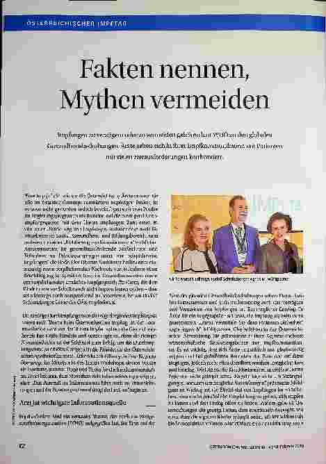 Vorschauseite 1: Fakten nennen, Mythen vermeiden