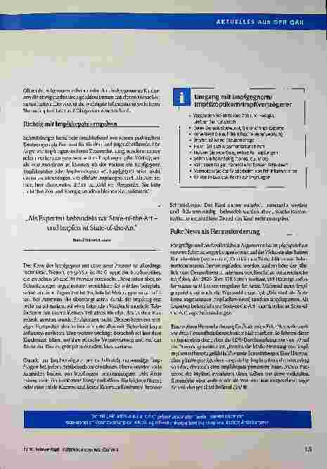 Vorschauseite 2: Fakten nennen, Mythen vermeiden