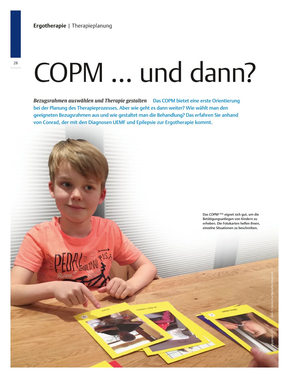 Vorschauseite 1: Bezugsrahmen auswählen und Therapie gestalten ? COPM ? und dann?