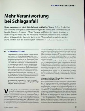 Vorschauseite 1: Mehr Verantwortung bei Schlaganfall