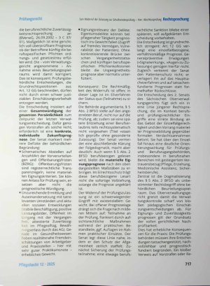 Vorschauseite 5: Zum Widerruf der Zulassung zur Schulfremdenprüfung - hier: Abschlussprüfung zum staat lich geprüften Kran kenpflegehelfer