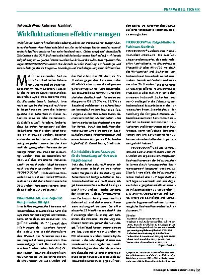 Vorschauseite 3: Parkinson-Krankheit OFF-Episoden effektiv überwinden mit innovativen Therapieoptionen