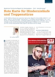 Vorschauseite 1: Rote Karte für Hindernisläufe und Treppenstürze. Novellierte Technische Regeln für Arbeitsstätten - Teil 2: „Verkehrswege“.