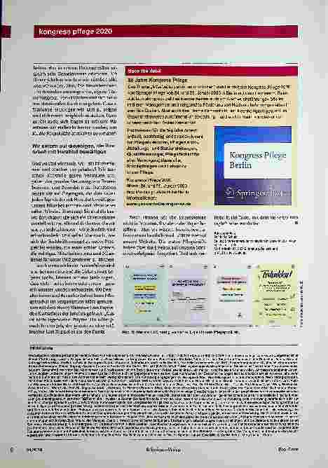 Vorschauseite 3: Jubiläumskongress Pflege Springer Medizin Verlag feiert im Jänner 2020 in Berlin