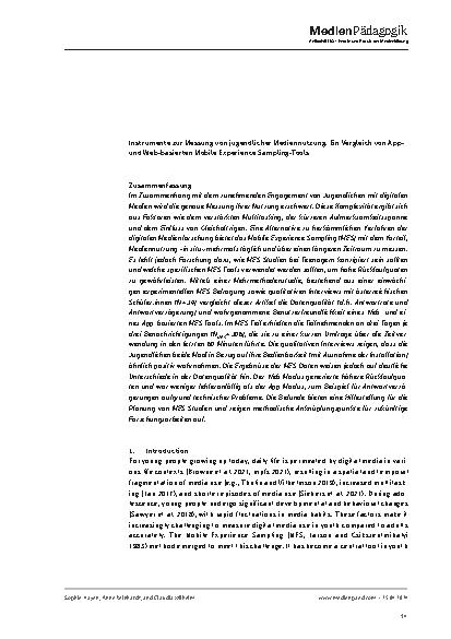 Vorschauseite 2: Instruments for Measuring Youth Digital Media Use