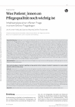 Vorschauseite 1: Was Patientinnen an Pflegequalität noch wichtig ist