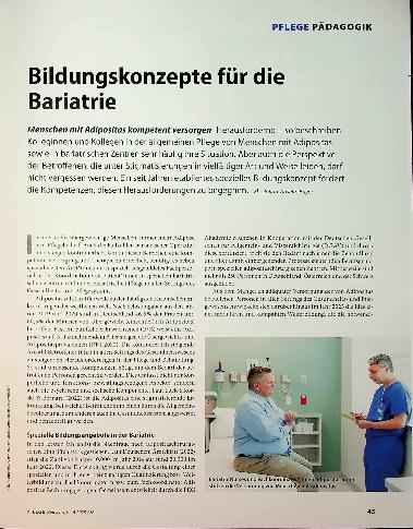 Vorschauseite 1: Bildungskonzepte für die Bariatrie
