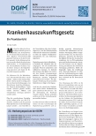Vorschauseite 1: Krankenhauszukunftsgesetz: Ein Praxisbericht