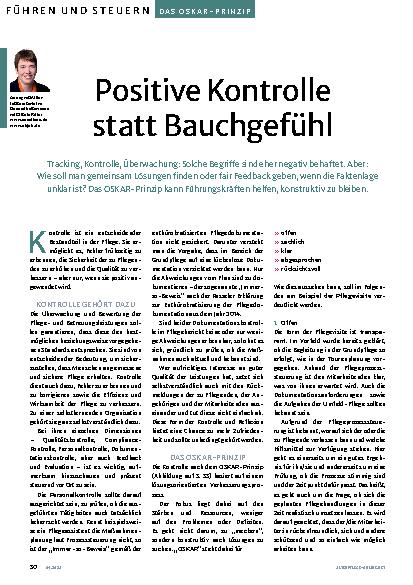 Vorschauseite 1: Positive Kontrolle statt Bauchgefühl