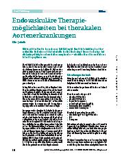Vorschauseite 1: Endovaskuläre Therapiemöglichkeiten bei thorakalen Aortenerkrankungen