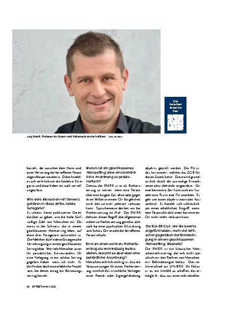 Vorschauseite 2: «Ein menschenrechtlich sehr heikler Bereich»