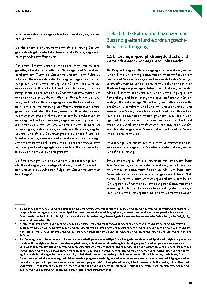 Vorschauseite 2: Schnittstellen zwischenordnungsrechtlicher Unterbringung von obdachlosen Menschen und den Hilfen gemäß §§ 67 ff. SGB XII ausgestalten