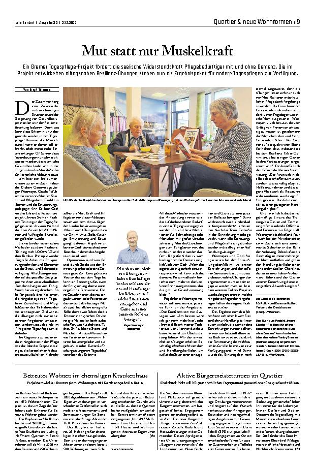 Vorschauseite 1: Mut statt nur Muskelkraft