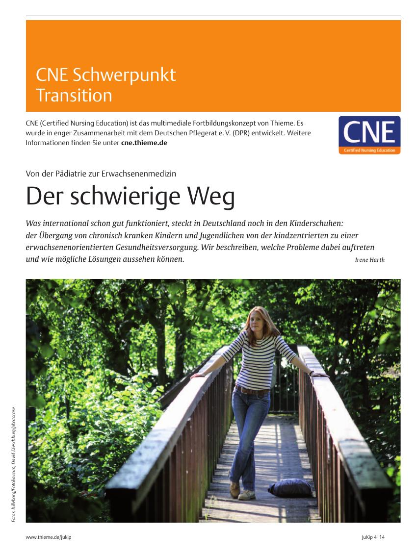 Vorschauseite 1: Von der Pädiatrie zur Erwachsenenmedizin