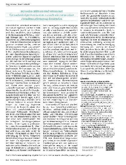 Vorschauseite 3: Eltern zuerst? – Wie steht es um „Begleitete Elternschaft“ in Österreich?