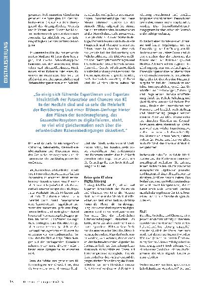 Vorschauseite 2: KI in der Medizin: Chancen, Nutzen und Risiken