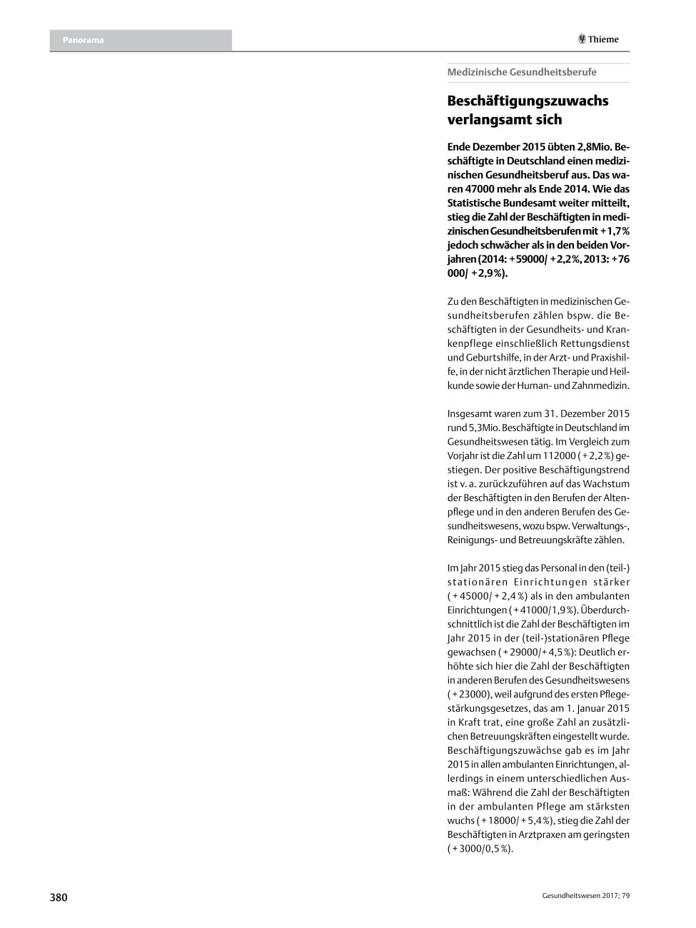 Vorschauseite 1: Beschäftigungszuwachs verlangsamt sich