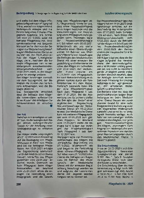 Vorschauseite 2: Zu Verzögerungen bei der Begutachtung durch den Medizinischen Dienst.