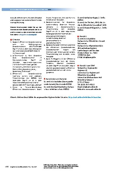 Vorschauseite 5: Vom Physiker zur Fachärztin/zum Facharzt für Öffentliches Gesundheitswesen